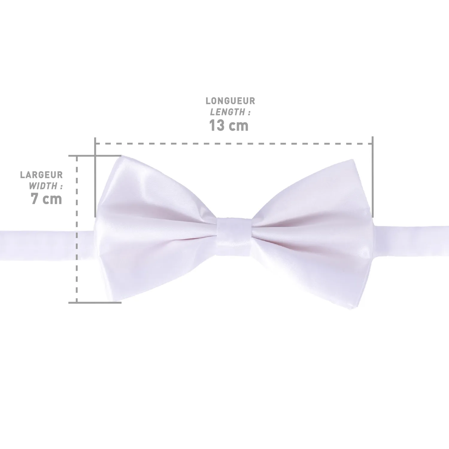 P'tit Clown 11890 Papillon Bianco Adulto Regolabile