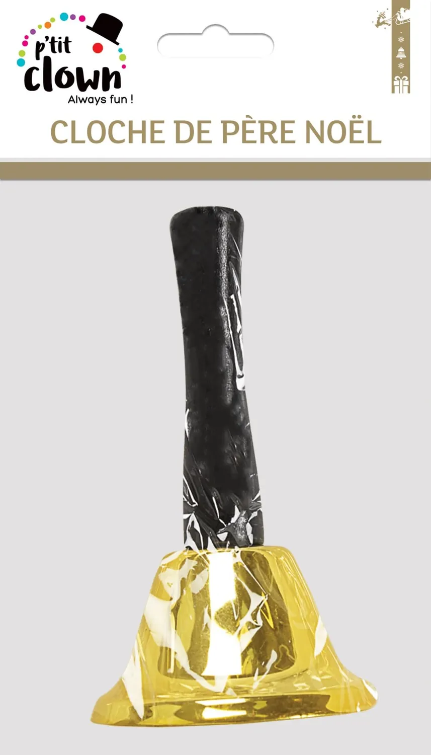 P'tit Clown campana di Natale dorata accessorio Santa