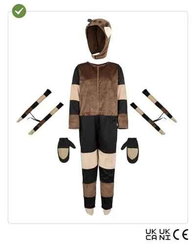 Funidelia Ragno costume bambino 7-9 anni tuta nera