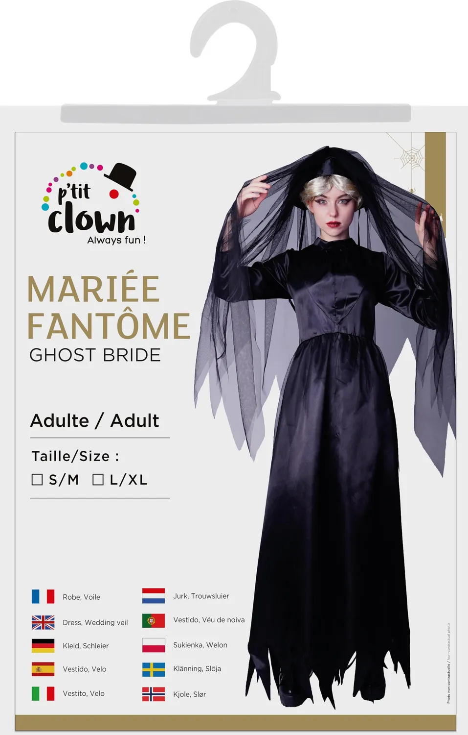 P'tit Clown Sposa costume sposa fantasma donna