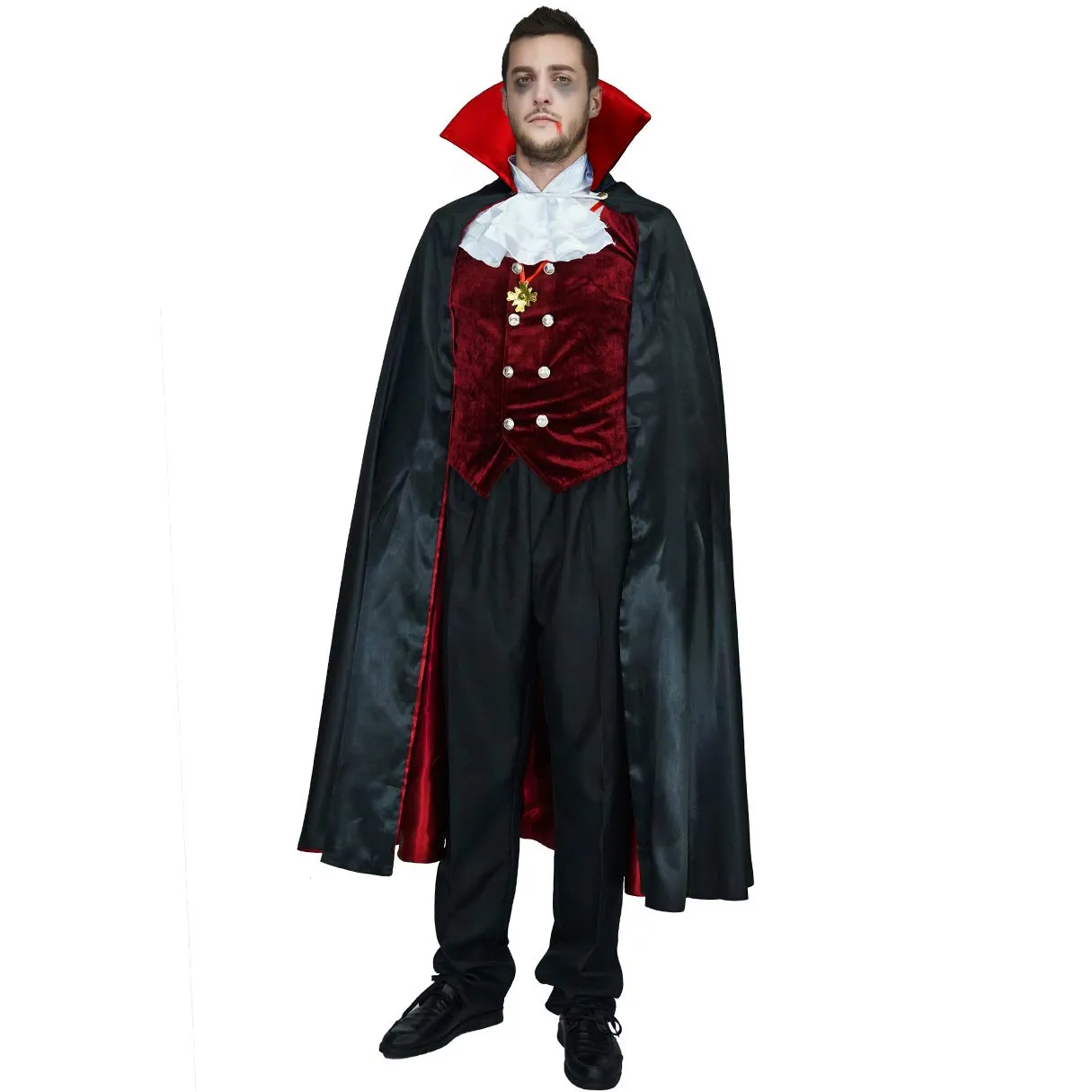 SEA HARE Conte Vampiro costume adulto taglia unica gotico