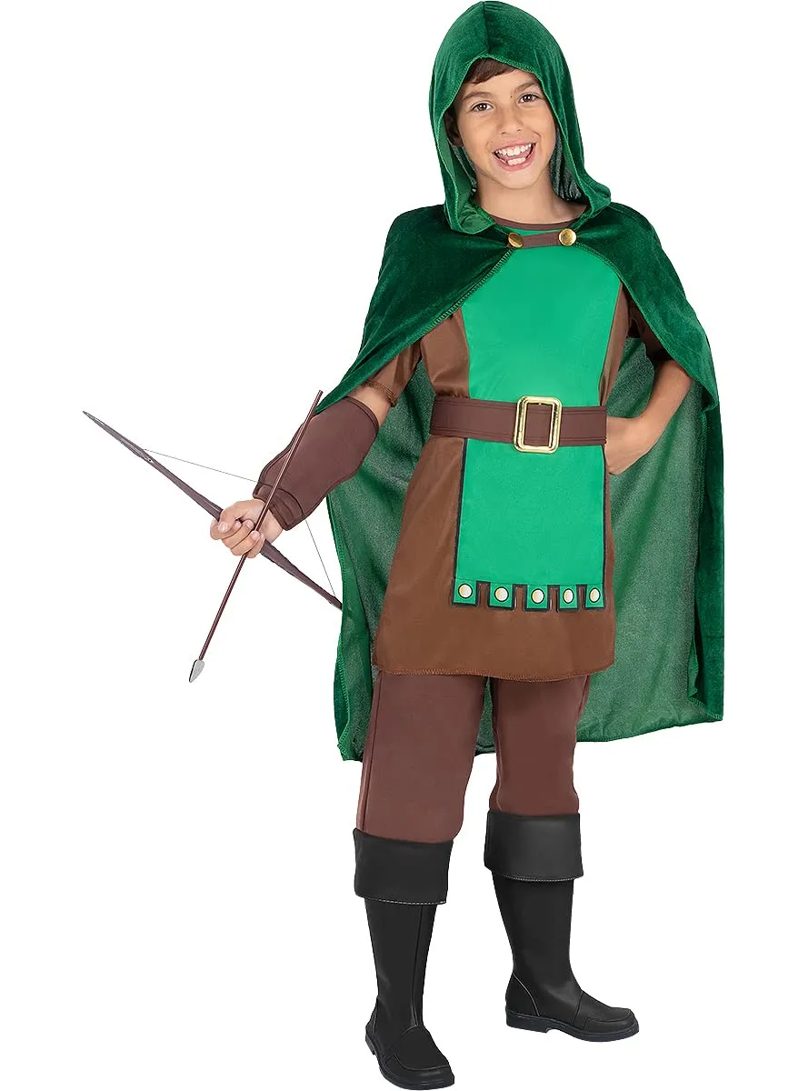 Funidelia Arciere Robin costume bambino marrone 3-4 anni