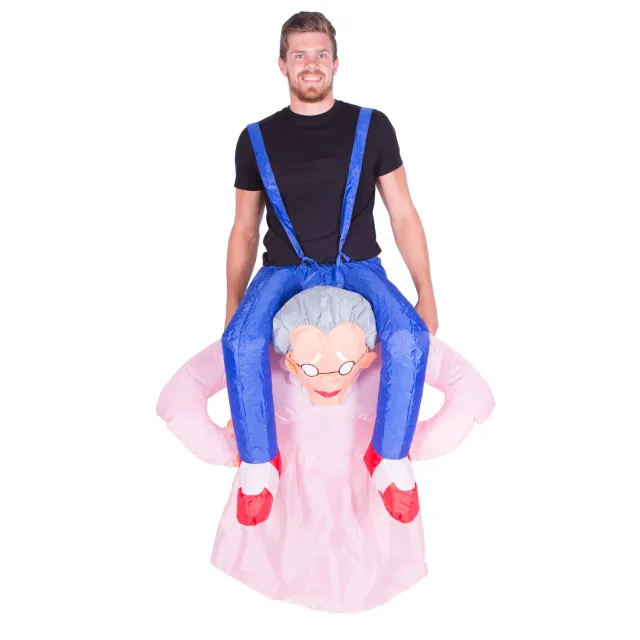 Bodysocks Costume Gonfiabile Nonna Adulti cavalcabile