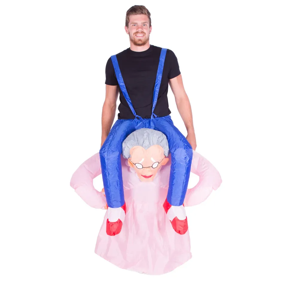 Bodysocks Costume Gonfiabile Nonna Adulti cavalcabile