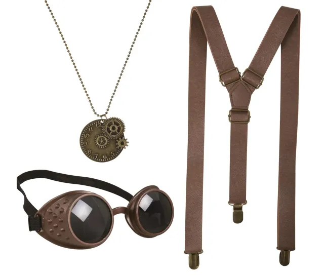 P'tit Clown re50493 Set Steampunk 3 Pezzi Accessori