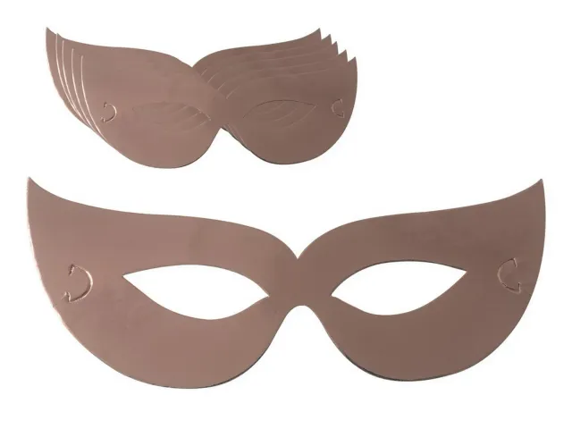 P'tit Clown re33182 maschera lupo 6 pezzi oro rosa metallizzato