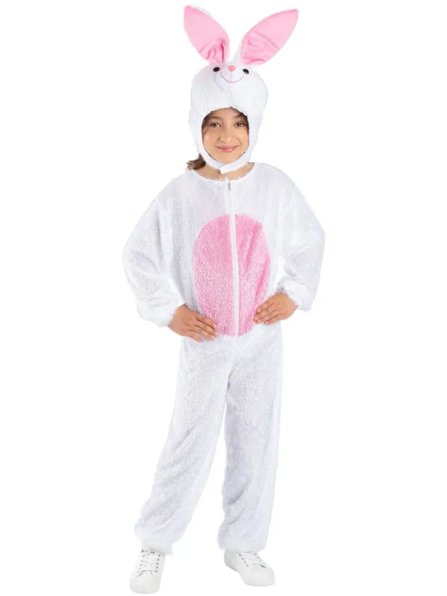 Smiffys Bunny costume coniglio bambino bianco rosa 4-6 anni