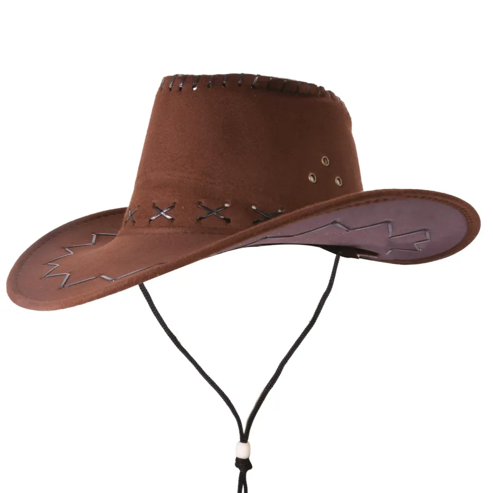P'tit Clown Cappello Cowboy Nabuk Adulto Marrone Scuro