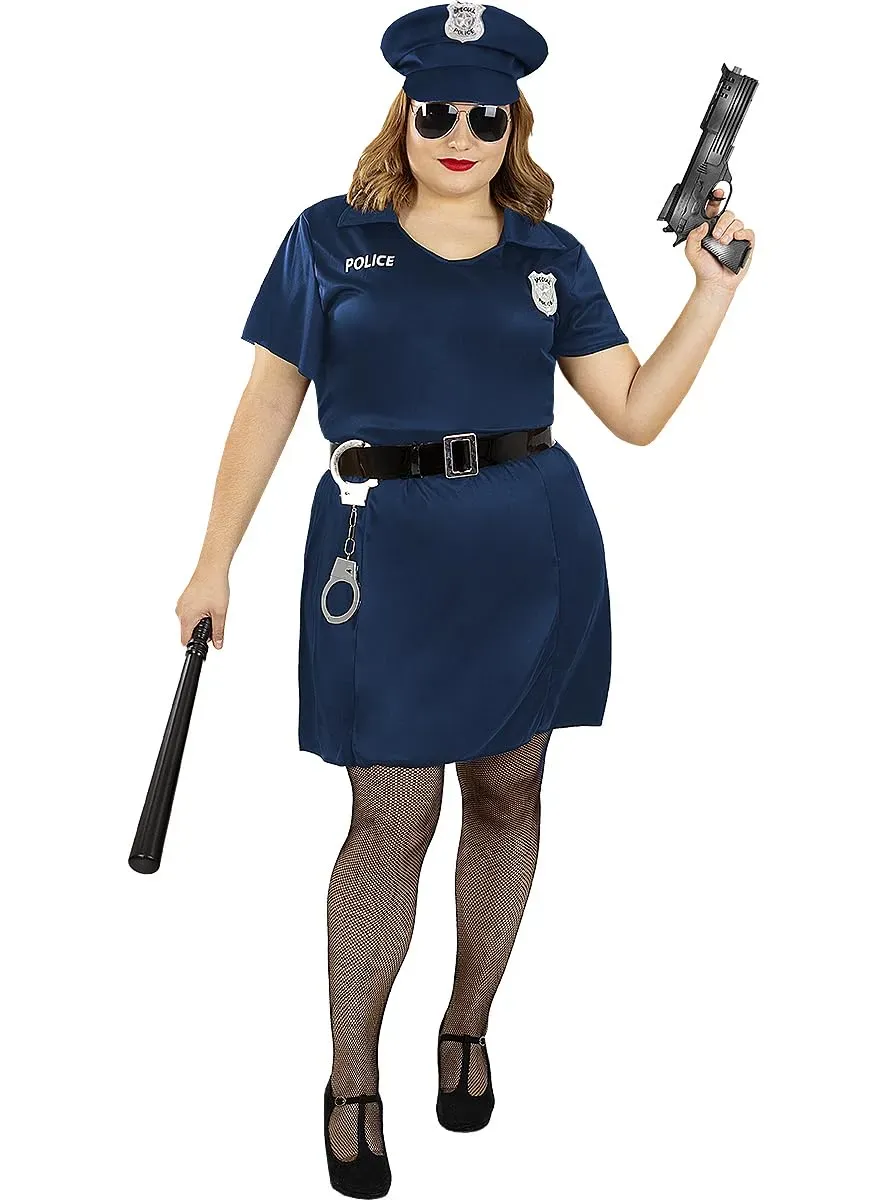 Funidelia Poliziotta Costume Donna 3XL Azzurro Professioni