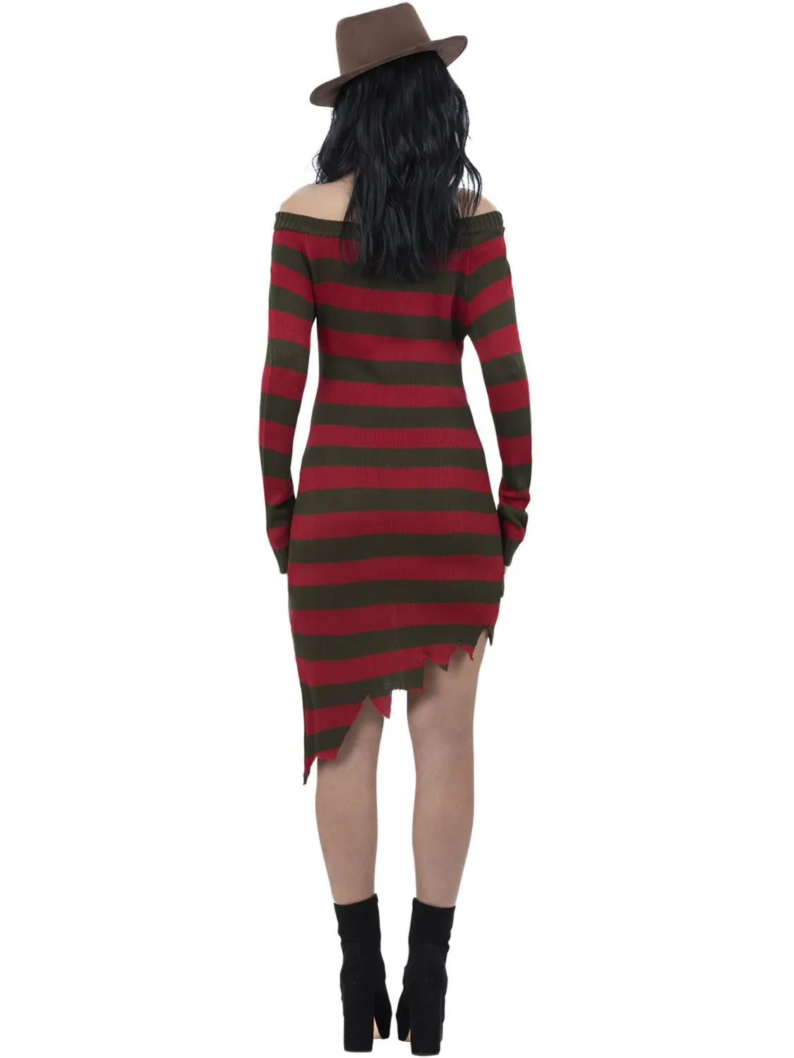 Smiffys Freddy Krueger vestito donna rosso verde