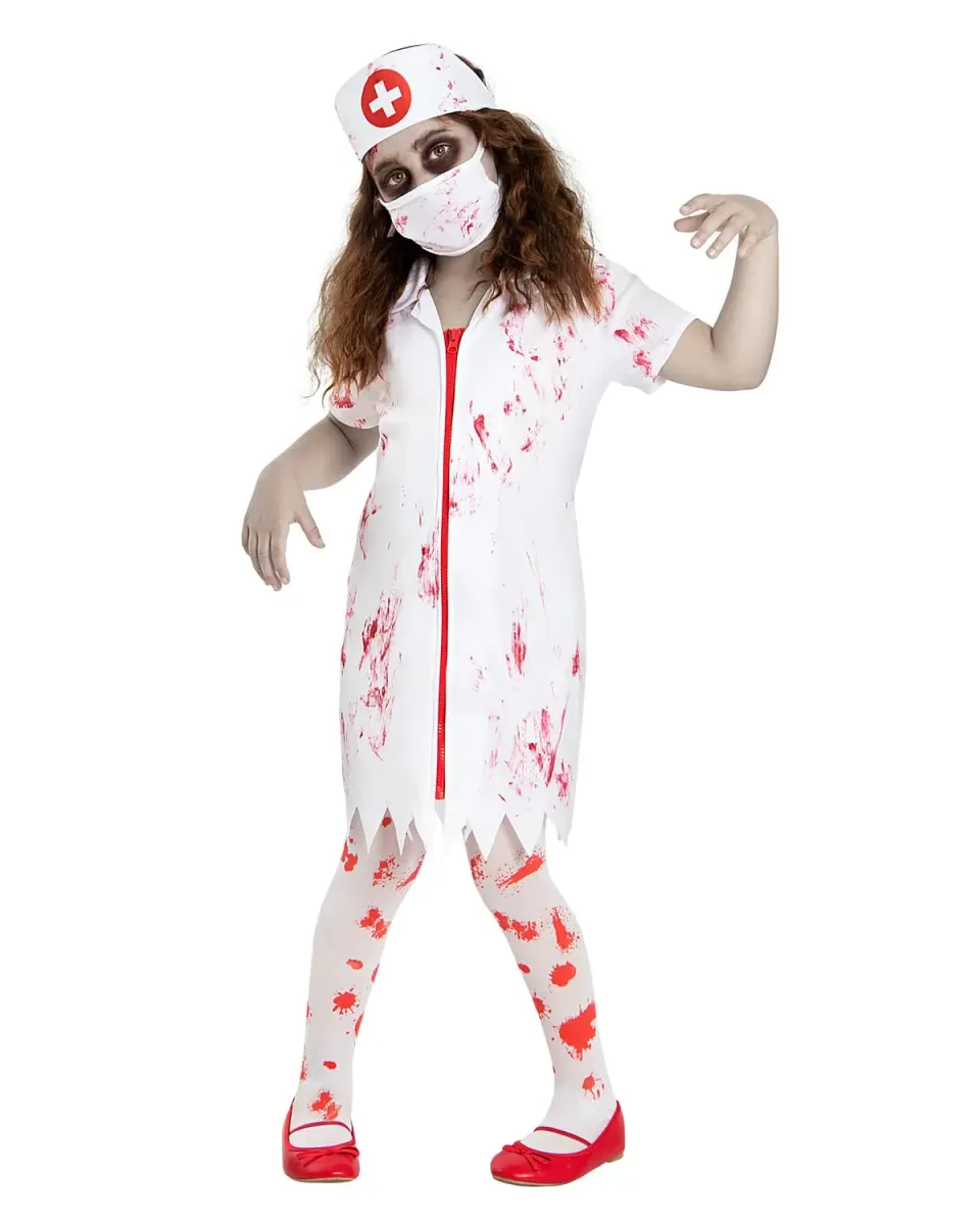 Funidelia Costume Infermiera Zombie Bambina 3-4 Anni