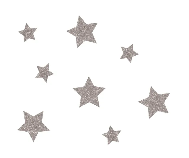 P'tit Clown re22726 coriandoli stella argento 50 pezzi glitter