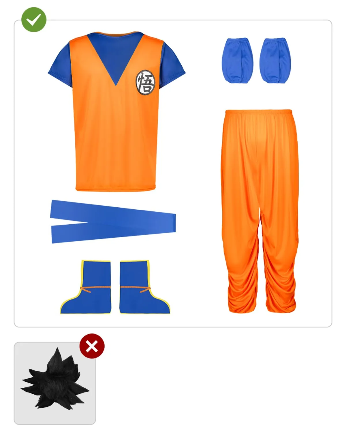 Funidelia Goku Dragon Ball costume bambino 7-9 anni arancione