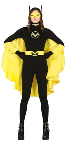 Fiestas Guirca Super Ragazza costume nero giallo teen