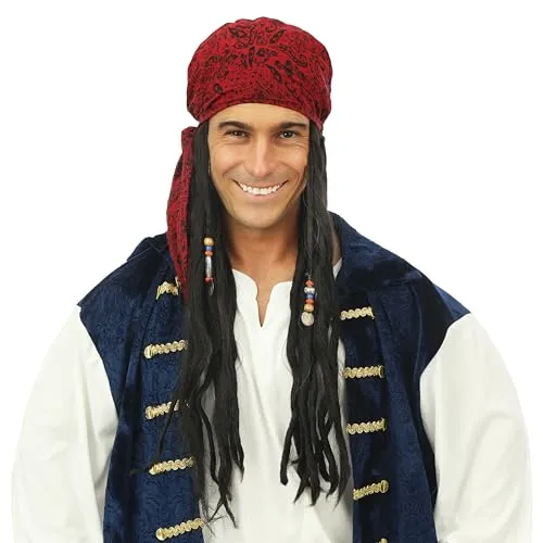 P'tit Clown 34750 parrucca pirata dreadlocks multicolore