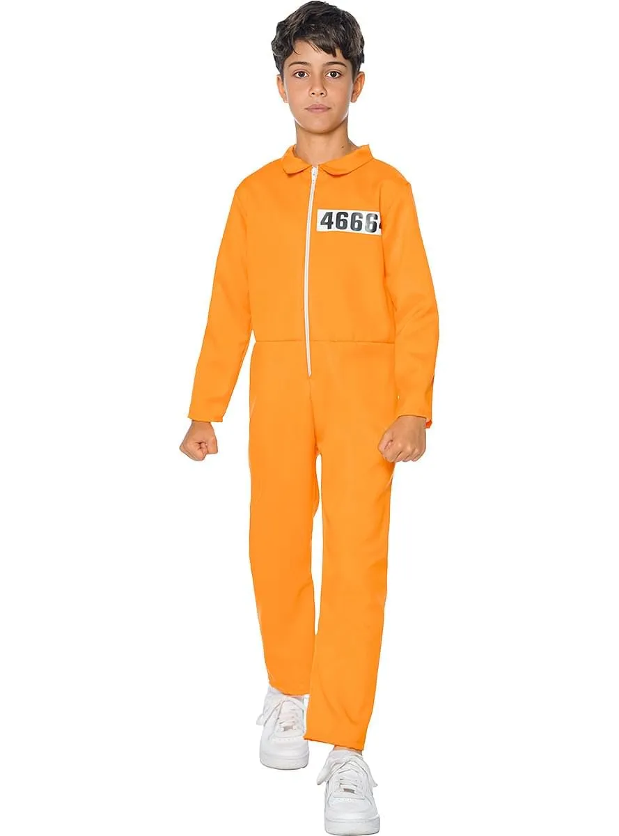 Funidelia Costume Carcerato Adulto Arancione Tuta Prigioniero