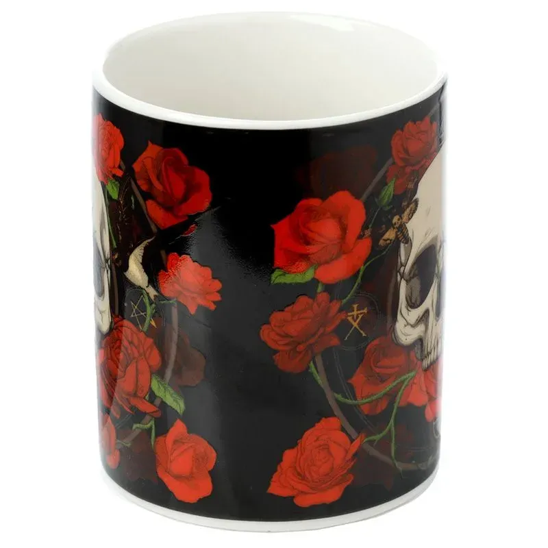 La Bottega di Merlino Tazza Teschi e Rose Porcellana 300 ml