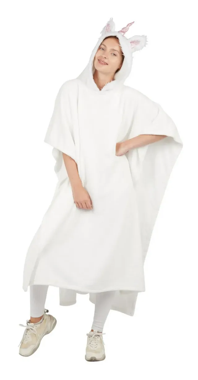 P'tit Clown 97004 Poncho Bianco Adulto Carnevale