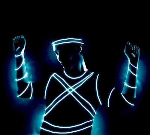 Fiestas Guirca Filo Luminoso LED 5 Metri Blu Feste