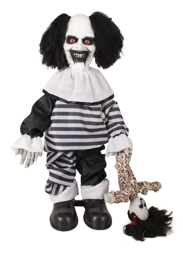 P'tit Clown Clown Malefico Animatronic 80 cm Nero Bianco