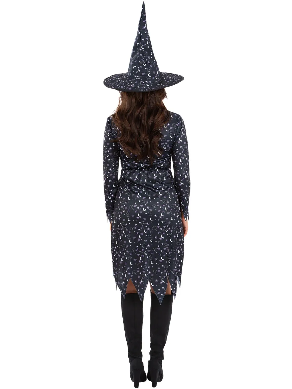 Smiffys Moon Stars costume strega XS nero viola