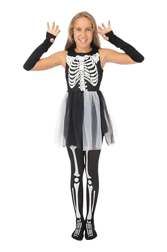 P'tit Clown Scheletro Costume Bambina S Halloween