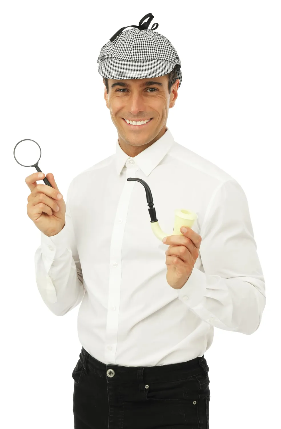 P'tit Clown Set Detective kit travestimento grigio taglia unica