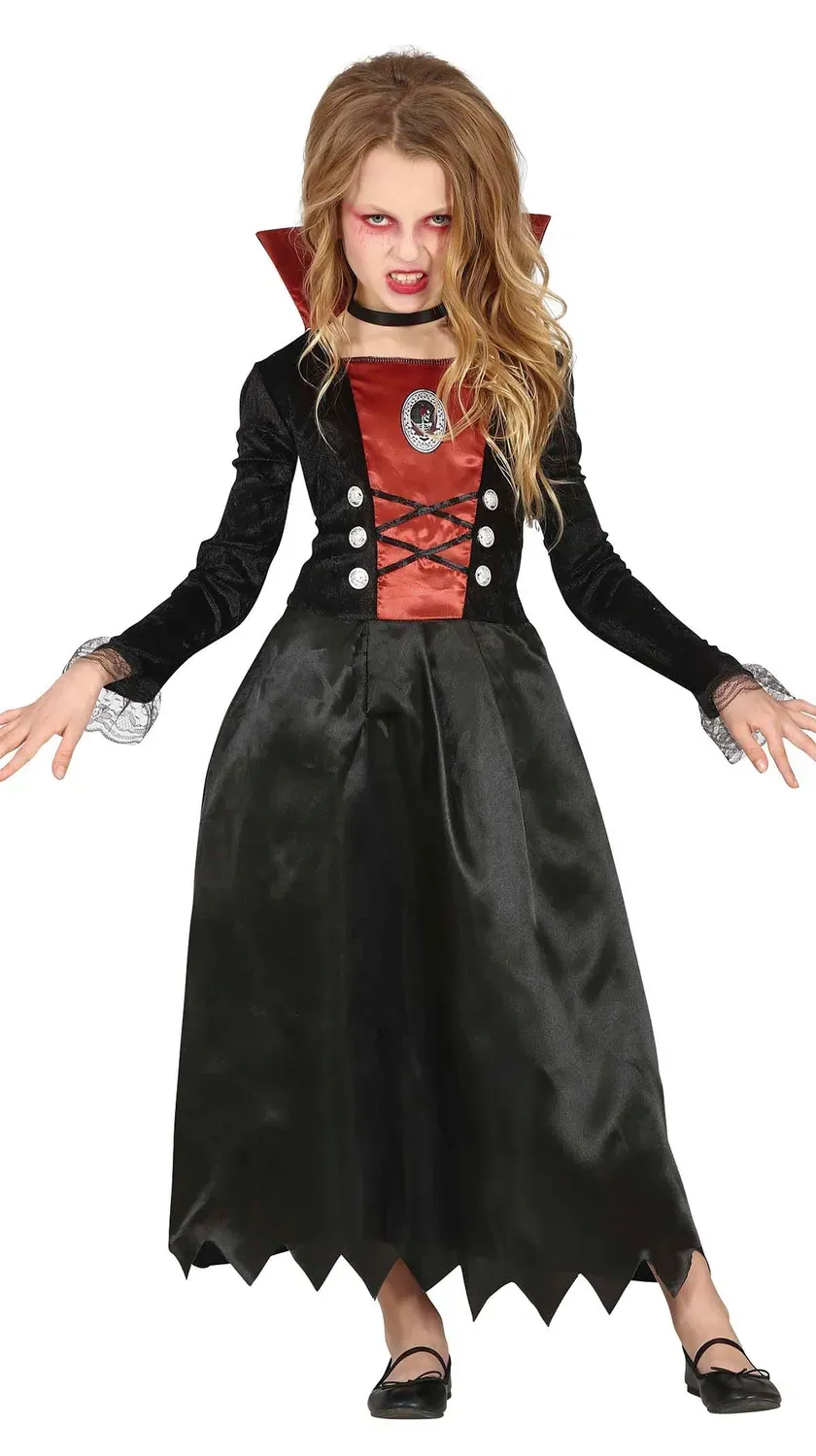 Guirca Vampiressa Draculessa costume bambina 7-9 anni nero