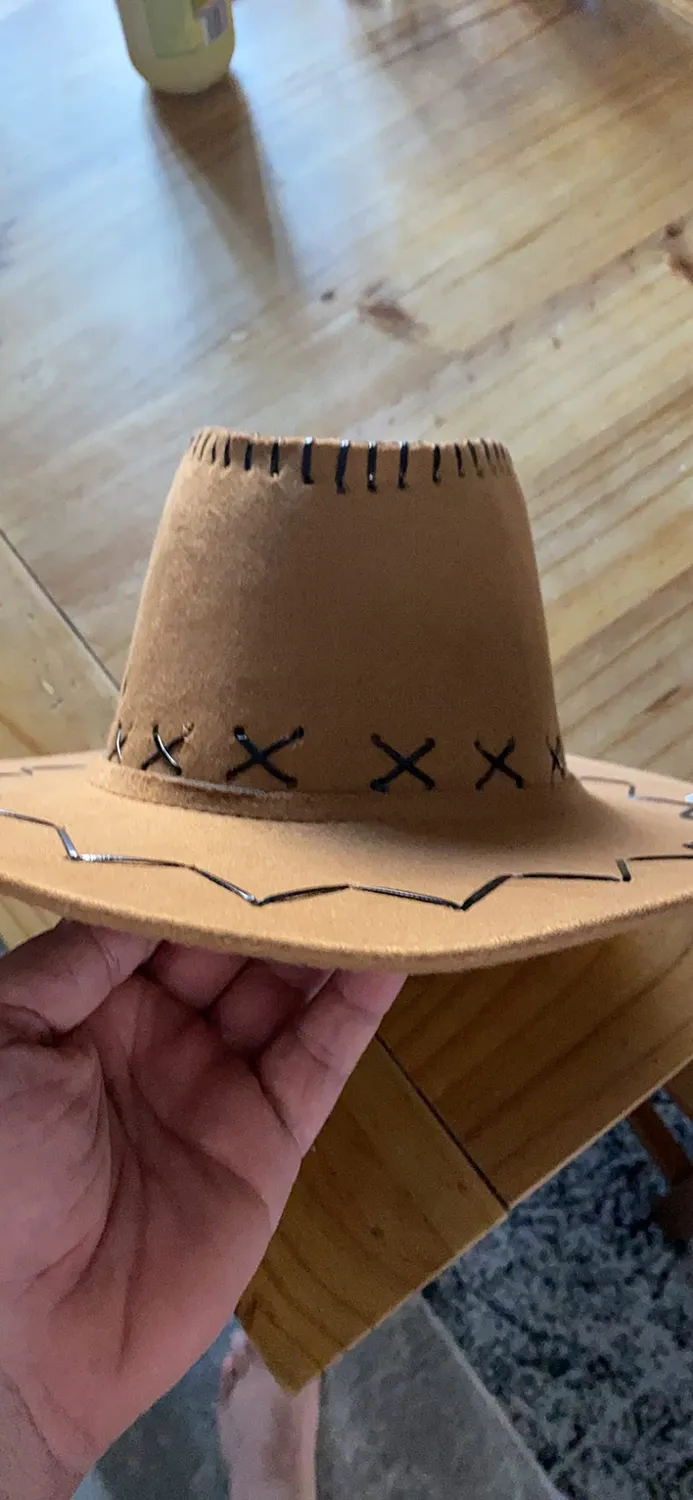 Guirca Cowboy cappello similpelle marrone chiaro taglia unica