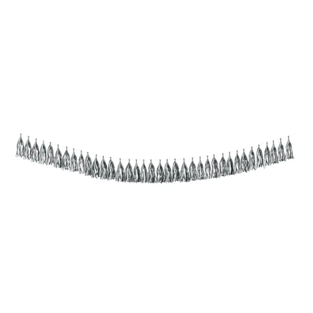 P'tit Clown 22585 ghirlanda pompon argento 3 m