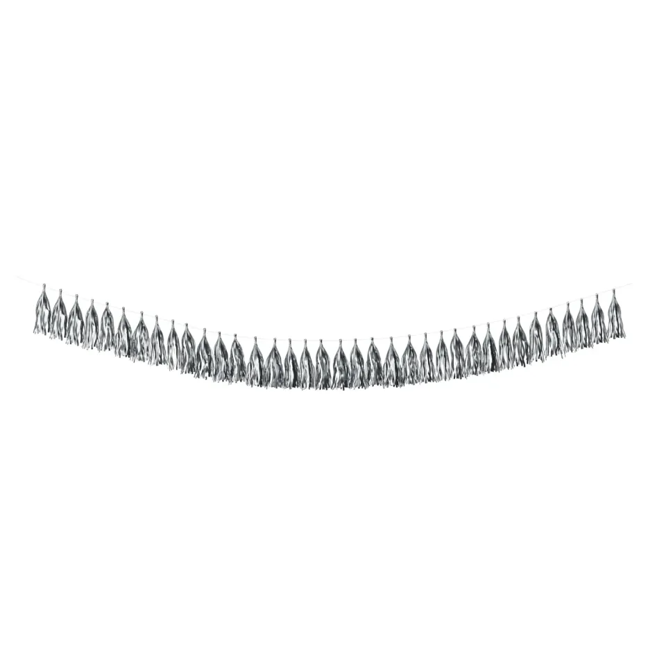 P'tit Clown 22585 ghirlanda pompon argento 3 m