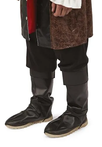 P'tit Clown 28252 stivali pirata neri adulto finta pelle