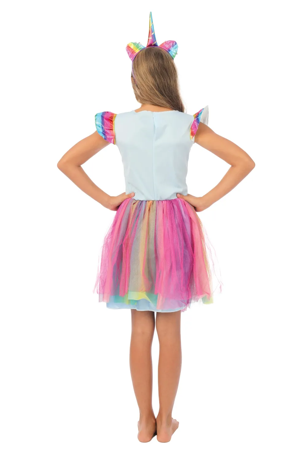 P'tit Clown Unicorno Costume Bambina 10-12 Anni Rosa
