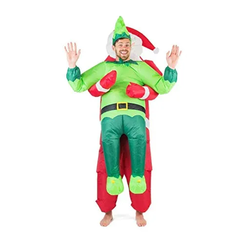 Bodysocks Babbo Natale e Elfo costume gonfiabile adulto taglia unica