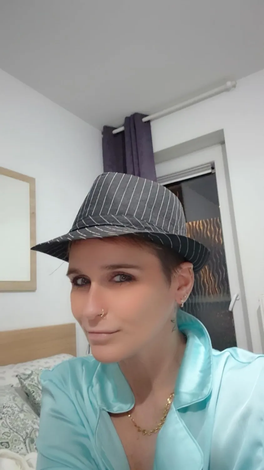 P'tit Clown Borsalino cappello adulto righe nero bianco