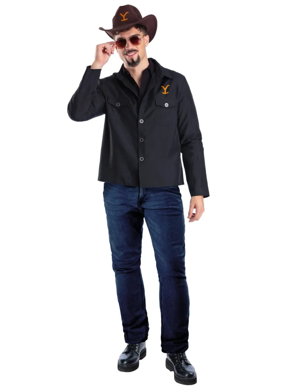 Smiffys Yellowstone Rip Wheeler Kit Uomo L-XL Cowboy