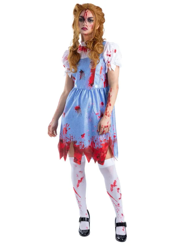 Smiffys Zombie Country Girl Costume donna M