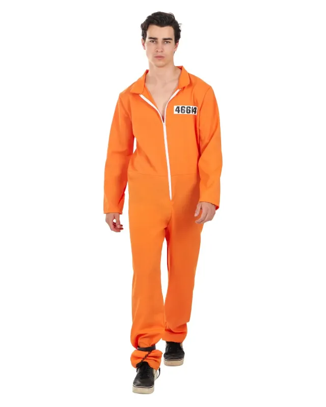 Funidelia Costume Carcerato Adulto Arancione Tuta Prigioniero