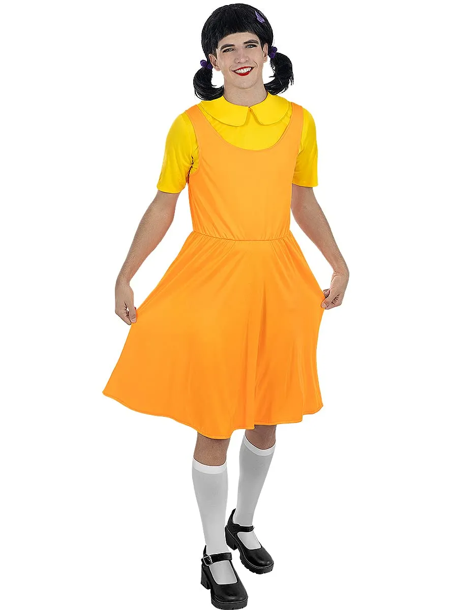Funidelia Costume Bambola Squid Game donna arancione S-M