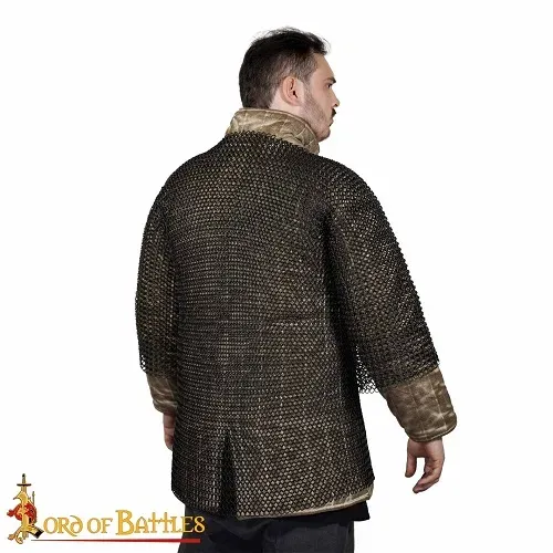 La Bottega di Merlino Usbergo maniche corte usbergo nero 10 mm 16G