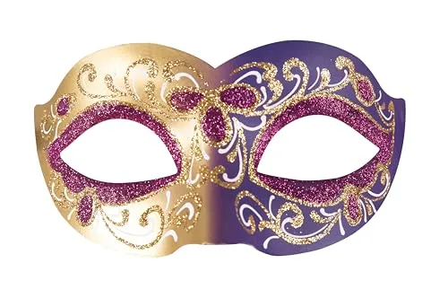 P'tit Clown 23403 maschera veneziana viola e oro