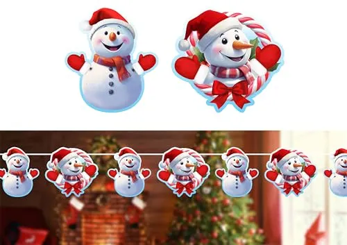 Fiestas Guirca Pupazzo di Neve ghirlanda decorazione 300 cm