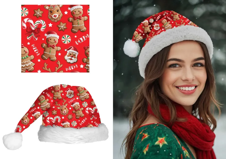 Fiestas Guirca Cappello Babbo Natale costume stampa