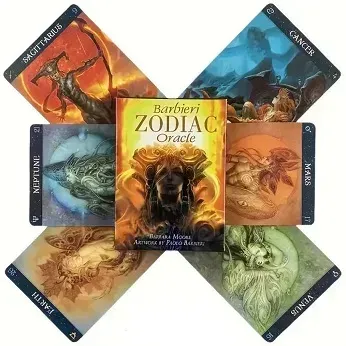 La Bottega di Merlino Oracolo dello Zodiaco Barbieri tarocchi 10,6x7,7 cm