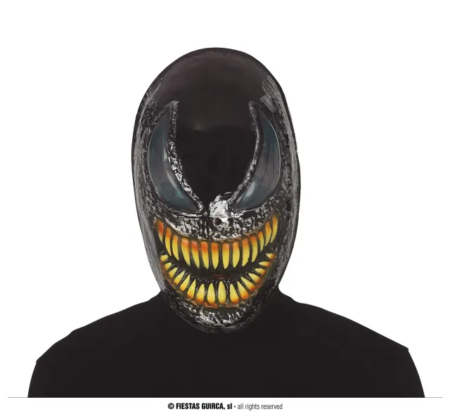 Fiestas Guirca maschera eroe nero PVC taglia unica adulto
