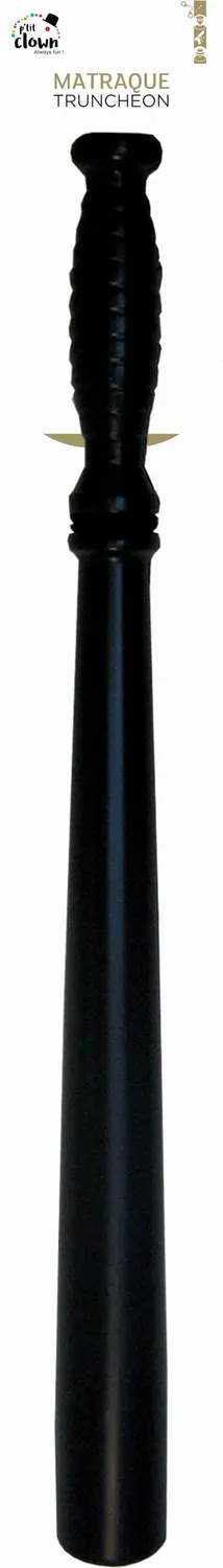P'tit Clown manganello polizia plastica nero 50 cm adulto