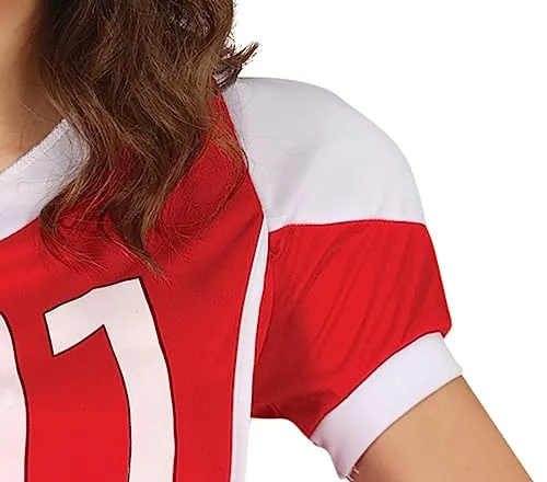 Fiestas Guirca Rugby Quarterback Rossa costume donna 40-42