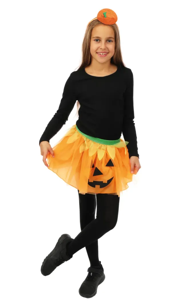 P'tit Clown Tutù Zucca Costume Bambini Taglia Unica Halloween