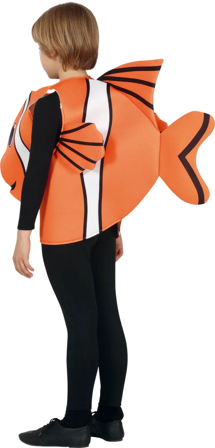 Guirca Costume Pesce Bambini Tunica 5-6 Anni Arancione