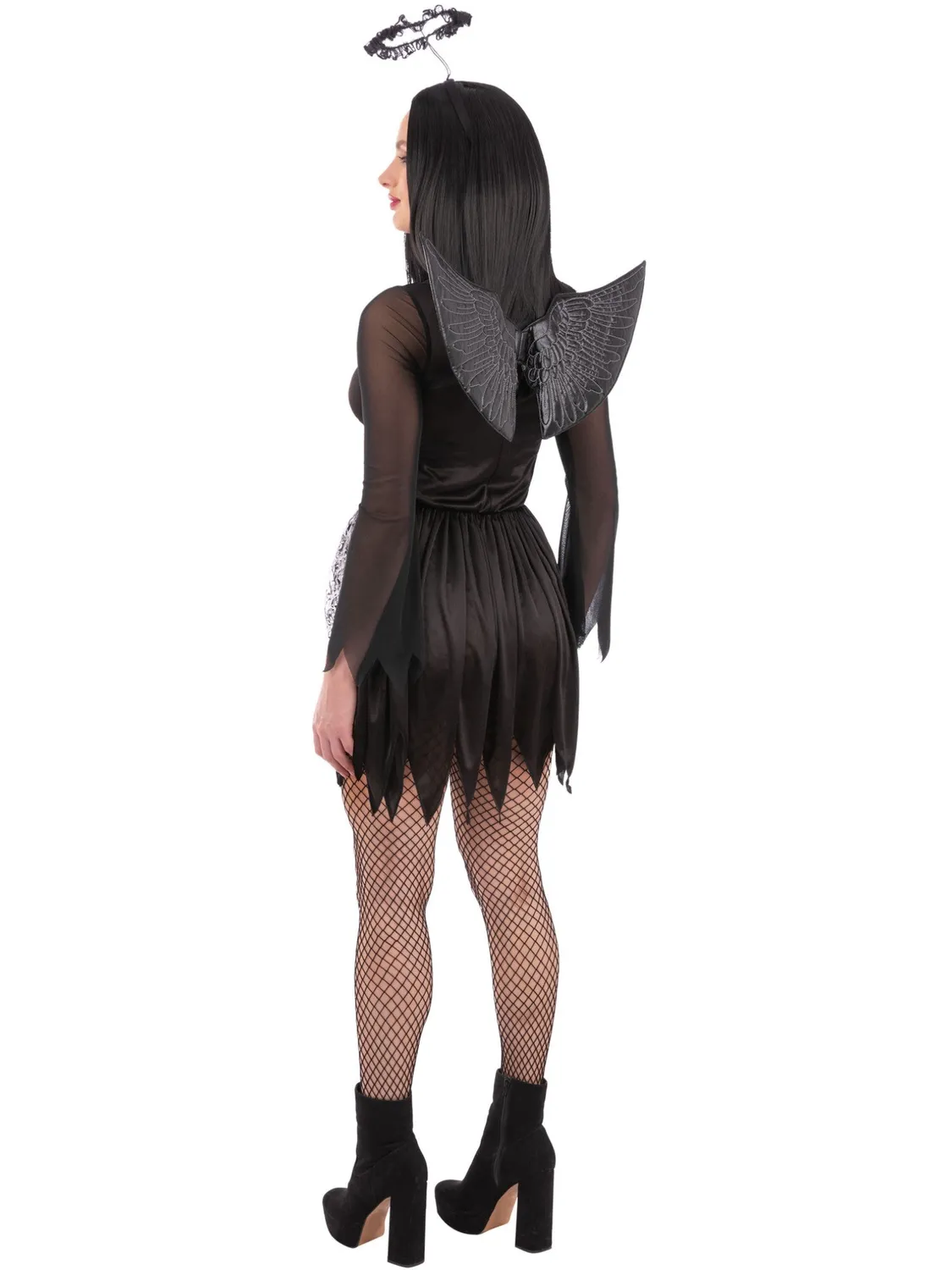 Smiffys Fallen Dark Angel costume donna nero taglia M